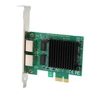 Hamwesh Dual Port Gigabit Ethernet Network Card, PCIe X1 Interface VLAN Aggregation Wake on LAN Soft Routing, Network Interface Card with Auto Negotiation 10 100 1000Mbps for