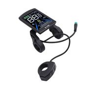 Hamwesh Electric Bike LCD Display, 24V 36V 48V 60V 72V Universal Water Resistant ABS Material Stable Easy Installation Electric Bike Display, LCD Panel with 5 Pin