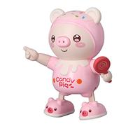 Hamwesh Electronic Dancing Pig Toy, Interactive Dancing Toy with Music for Kids, Fun Walking Pig with Clear Sound for Indoor Outdoor Play (Pink)