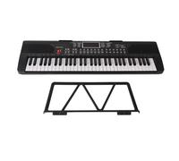 Hamwesh Electronic Keyboard Piano, 61 Keys Dual Speakers Noise Reduction Dual Power Supply Digital Piano, Portable Keyboard with Multiple Functions and Built In Metronome for
