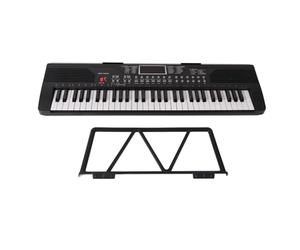 Hamwesh Electronic Keyboard Piano, 61 Keys Dual Speakers Noise Reduction Dual Power Supply Digital Piano, Portable Keyboard with Multiple Functions and Built In Metronome for