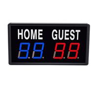 Hamwesh Electronic Scoreboard, Aluminum Alloy Red Blue Display Digital Scoreboard, Portable 8.7x4.5x1.4 Inches with Remote Control Type C Powered 5V 2A for Basketball Table