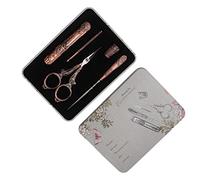Hamwesh Embroidery Scissors Kit, Stainless Steel Resistant Vintage Sewing Scissors, Small Fabric with Sewing Needle Case Thimble Awl for Knitting Cross Stitch
