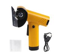 Hamwesh Fabric Cutter, 4-Speed Cordless Rechargeable Round Cutter Brushless Motor Paper Cutting Machine with LED Light for Crafts Sewing Leather (Yellow)