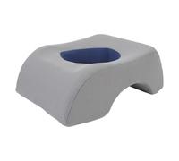Hamwesh Face Down Pillow, Soft Ergonomic Memory Foam Face Cradle Pillow with Hand Insertion Design for Salon Massage Beauty Bed Car Train Airplane Travel (Gray Blue)