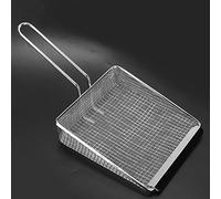 Hamwesh Fine Mesh Skimmer, Stainless Steel Long Handle French Fry Scoop with Fine Mesh for Efficient Draining and Food Filtering, for Kitchen Strainer and Oil Skimmer in Restaurant Home (Dense)
