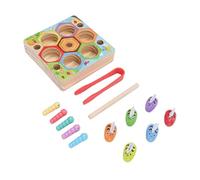Hamwesh Fine Motor Skill Toy for Toddlers 2-4, Wooden Bee Matching Game, Color Sorting Puzzle, Early Learning Preschool Educational 3 Year Old Kids