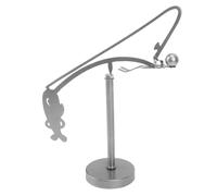 Hamwesh Fisherman Balancing Sculpture, Compact Metal Smooth Rocking Perpetual Motion Desk Toy, Artistic Home Office Decor with Stable Base for Gifts Fishing Lovers, Educational Display