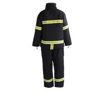 Hamwesh Flame Resistant Coveralls, 4 Layer Heat Insulation Insulated Coveralls for Men, Fire Suit with High Visibility Reflective Strip for Industrial Construction Firefighting Work (XXL)