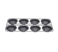 Hamwesh Fluted Cake Pan, 8 Shaped Molds Mini Fluted Tube Pan, Nonstick Flan Mold with Interlocking Design for Home Kitchen Baking Chocolate Dessert