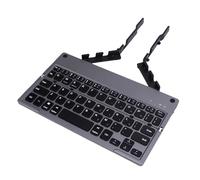 Hamwesh Foldable Bluetooth Keyboard, Portable Wireless Travel Keyboard, Lightweight Rechargeable Quiet Folding with Concealed Phone Stand for Tablet, Smartphone and Laptop (Gray Black)