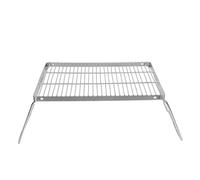 Hamwesh Folding Campfire Grill, 304 Stainless Steel Construction Compact Lightweight Fire Pit Grill Grate, Camping Grate with Storage Bag for Outdoor BBQs Hiking Picnics