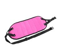 Hamwesh Foot Hammock, Breathable Mesh Ergonomic Design Anti Tip Stability Airplane Foot Hammock, Rest Sling with Storage Bag for Travel Office Home (Rose Red)