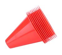 Hamwesh Football Marking Discs, Bright Color Wind Resistant Stable Design Soccer Training Cones, Football Training Discs with Flat Bottom for Soccer Practice Ground and Carrying Storage (Red)