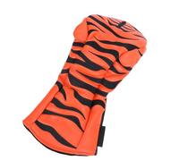 Hamwesh Golf Head Covers, Water Proof Abrasion Proof PU Leather Cartoon Tiger Driver Headcover Hybrid Headcover with Plush Lining Elastic Band for Driver Fairway Hybrid (No.1)