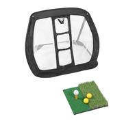 Hamwesh Golf Practice Net, Durable Fiberglass Rods Golf Chipping Net, Indoor Practice with Mat Balls Tee Bag for Backyard Home Chipping Swing Training Accuracy
