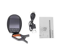 Hamwesh Guitar Tuner, Large Color Screen Rechargeable Chromatic Tuner, Digital Metronome with Rotating Clamp for 6 Instruments Guitar Bass Ukulele Violin Viola Cello (Black)