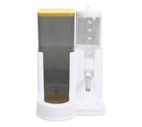 Hamwesh Hamster Water Bottle, No Drip Anti Tip Space Saving Design 2 in 1 Small Animal Food Bowl, Automatic Hamster Feeder with Water Dispenser for Syrian Dwarf Mouse Rat Degu