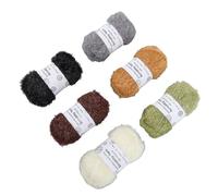 Hamwesh Hamwesh Scrubby Yarn, 6 Rolls Easy Care Glitter Yarn, Sparkle Scrubby with Assorted Colors Includes Crochet Hook for Dishcloths Crocheting Knitting Weaving Craft Projects