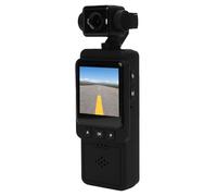 Hamwesh HD Pocket Camcorder, 1080P Portable Video Recording Camera with 1.54 Inch Display, 3 Axis Stabilization, WiFi, Recording, Slow Motion, for Outdoor Sports, Cycling (Without Memory Card)