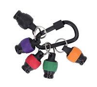Hamwesh Hex Shank Bits Holder, 1/4in Universal Quick Change Retractable Bit Holder, Aluminum Alloy Keychain Bit Storage with 5 Color Coded Sockets for Drill Driver Screw Adapter