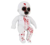 Hamwesh Horror Doll Decoration, 3D Simulation Terrifying Prop with Lifelike Appearance for Indoor Outdoor Halloween Holiday Party Garden Decoration