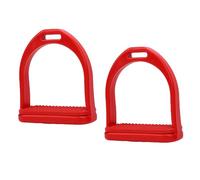 Hamwesh Horse Stirrups, High Strength Engineering Plastic Non Slip Rubber Tread English Stirrups, Safety with Ergonomic Wide Footplate for Beginners, Children, Equestrian Clubs, (Small Size)