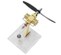 Hamwesh Hot Air Stirling Engine, 3700rpm Electricity Generator, Stirling Engine Model with Glass Base Alcohol Lamp Bracket, Physics Experiment Kit for Science Education Toy