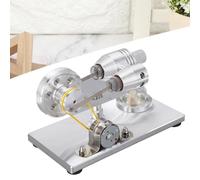 Hamwesh Hot Air Stirling Engine Generator Model, CNC Aluminum Frame