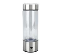 Hamwesh Hydrogen Water Bottle, 380ml 1000 to 1500ppb Hydrogen Rich Water Generator with High Borosilicate Glass and One Button Switch, Portable Ionizer for Home Office Travel