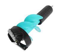 Hamwesh Ice Auger, 6 Inch Diameter 18 Inch Long Lightweight Nylon Ice Fishing Auger, Drill Bit with Universal Adapter, Steel Blades and Center Point Vane/Wing for Fishing