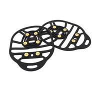 Hamwesh Ice Cleats, 6 Stud Silicone Anti Slip Crampons, Gripper Spikes with Stretch Fit for Shoes Boots Men Women Hiking Mountaineering Ice Fishing Winter Outdoor