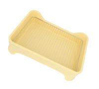 Hamwesh Indoor Dog Potty Tray, Plastic Pee Pad Holder with Removable Stainless Steel Mesh, Litter Scoop for Small Medium Puppies Keep Paws Dry and Floors Clean (Yellow)