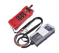 Hamwesh Industrial Crane Radio Controller, Emergency Stop Switch Water Proof 100m Range Electric Hoist Remote Control, Overhead Crane Wireless Control with 8 Button Layout for Electric