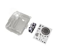 Hamwesh Instant Camera Case, Strong Scratch Resistant PC Material Transparent Shell Instant Camera Protective Case, Mini 12 with Removable Adjustable Shoulder Strap (Milk Cow)