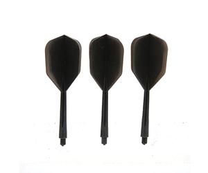 Hamwesh Integrated Dart Flights, Transparent Tail Precision Molded Flying Blades Break Resistance ABS Lightweight One Piece Design with 2BA Thread Diameter Compatibility for Game (Black)