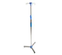 Hamwesh IV Pole Stand, Portable Collapsible IV Fluid Bag Stand with 4 Hook & 3 Caster for Hospitals Nursing Homes and Home Care