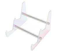 Hamwesh Keyboard Stand, Clear Acrylic Removable Desktop Ergonomic Tilt Design Fits Various Sizes, Keyboard Holder with Easy Installation for Office Desk Home School (Double Layer)