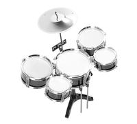 Hamwesh Kids Set, Educational Safe Adjustable Premium Material Toddler Jazz Kit, Preschool Toy Set with Stool and 5 Drums Percussion Musical Instruments for 3 to 7 Year