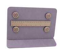 Hamwesh Knitting Pattern Holder, Portable Foldable Strong Magnetic Chart Keeper, Crochet Pattern Holder with Accessories Included for Needle Arts Home Use (Purple)