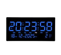 Hamwesh Large LED Digital Wall Clock with Glow in The Dark Display