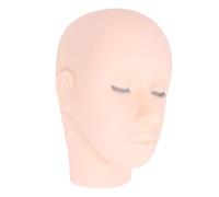 Hamwesh Lash Mannequin Head, Soft Silicone 3 Lash Layers Makeup Mannequin Head, Beauty Practice with Eyes Design for Makeup Artists Skincare Training
