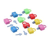 Hamwesh Learning Locks Alphabet Toys, Color Alphabet and Numbers Learning and Matching Educational Toys, Sensory Fine Motor Skills Development with Matching Keys for (Digital unlocking)
