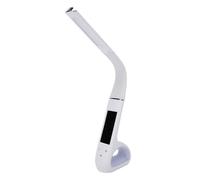 Hamwesh LED Desk Lamp, Eye Care Dimmable Reading Light with RGB Ambient Light, HD VA Display Digital Alarm Clock with USB Type C Charging for Study Office Bedroom