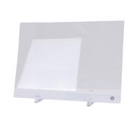 Hamwesh LED Note Board, 11.8x8in Acrylic LED Drawing Board with 7 RGB Lights & 4 Lighting Modes, Light Up Dry Erase with 7 Marker Pens, Desktop Display Stand & Wiping Tool