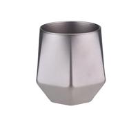 Hamwesh Lightweight 240ML Double Layer Ti Vacuum Insulated Hexagonal Camp Cup, Pure Ti Construction, Easy Clean, for Camping and Travel, with Anti Scald, Compact Design (Sandblast)