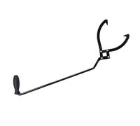 Hamwesh Log Tongs, 10 Inch 2 Claw Manual Log Lifting Tongs, Grabber with Long Handle Steel Construction for Firewood Camping Logs Moving