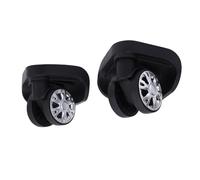 Hamwesh Luggage Suitcase Wheels, ABS Silent Casters with Double Row Design for Universal Suitcase Repair, Easy Installation, Black