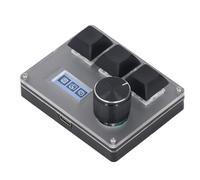 Hamwesh Macro Keypad, 3 Independent Keys Rotating Encoder Key Editing 3 Scenario Modes Mini Keyboard, Key Shortcut with RGB LCD Display for Gaming Office Copy Paste