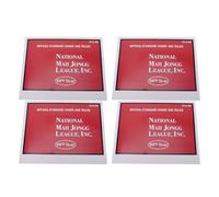 Hamwesh Mahjong Score Cards, 4PCS Lightweight Clear Rules Mahjong Rule Reference Guide, Beginner Cards with Portable Design for Home Party Club Travel Multiple Players